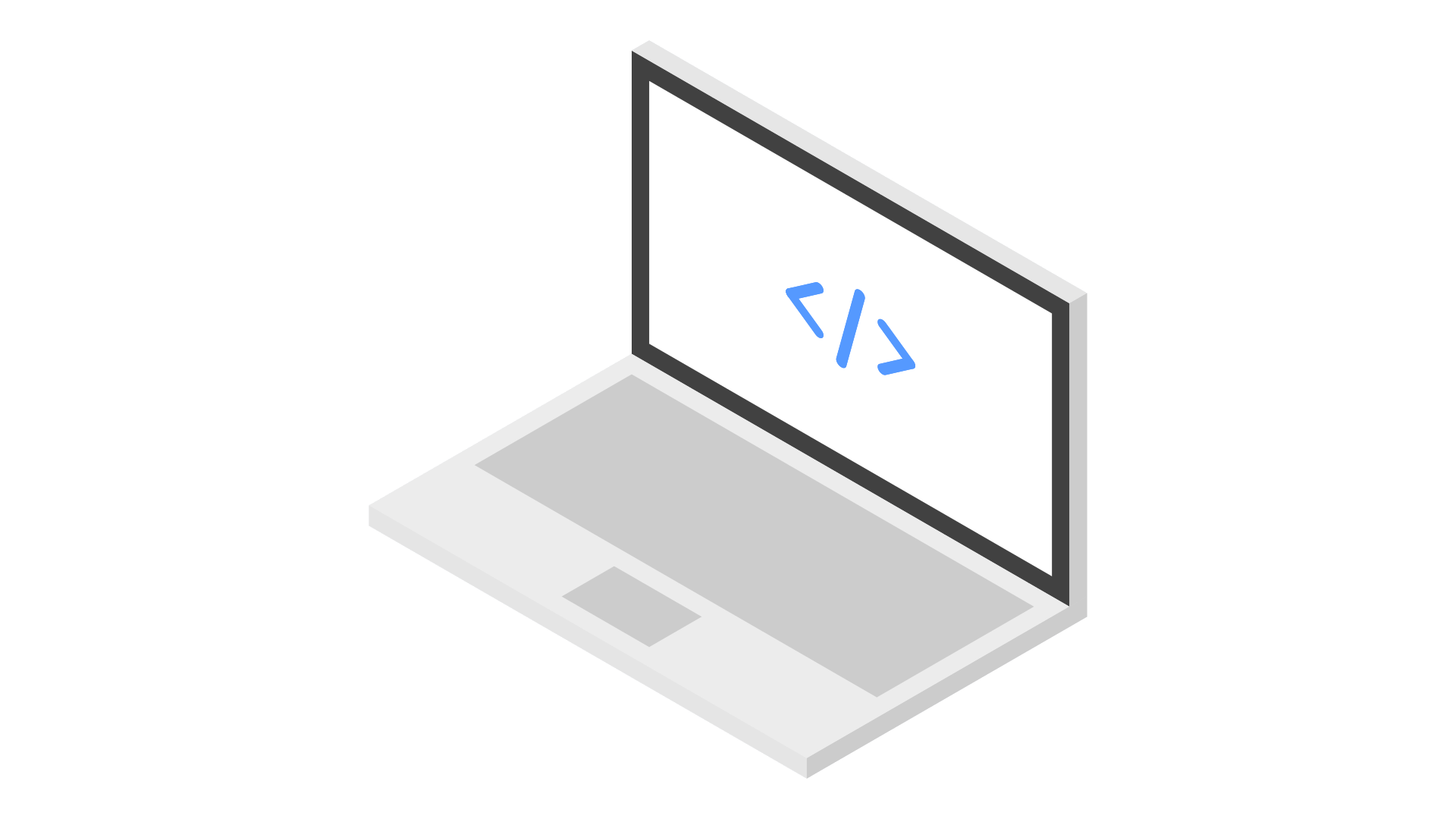 Dessin d'un ordinateur avec une balise html de site Internet