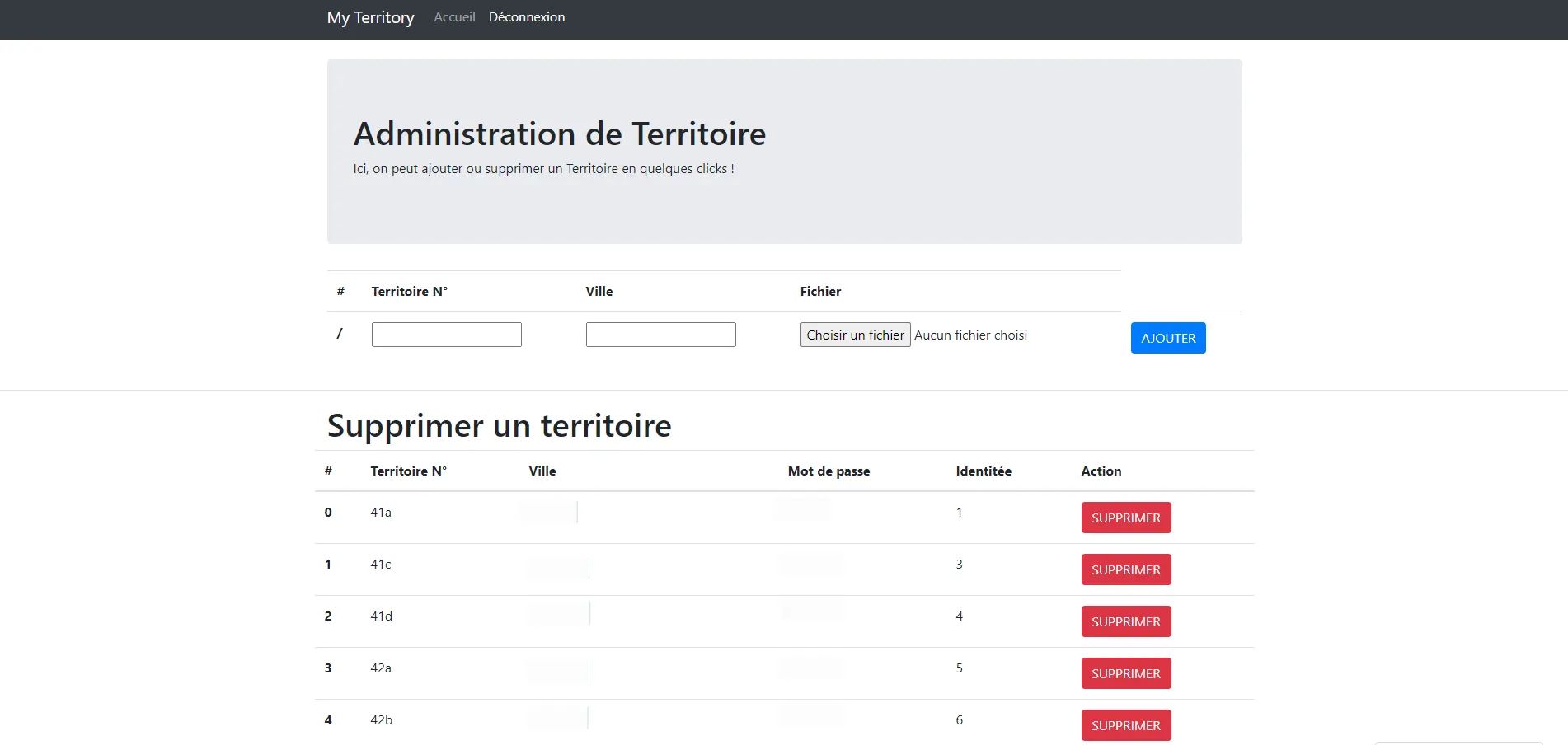 Exemple d'application web créer par Wamimy