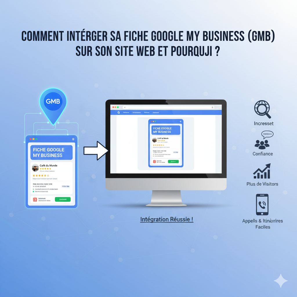Image illustrant une fiche google my business GMB intégrer sur un site internet afin d'obtenir plus de visibilité !