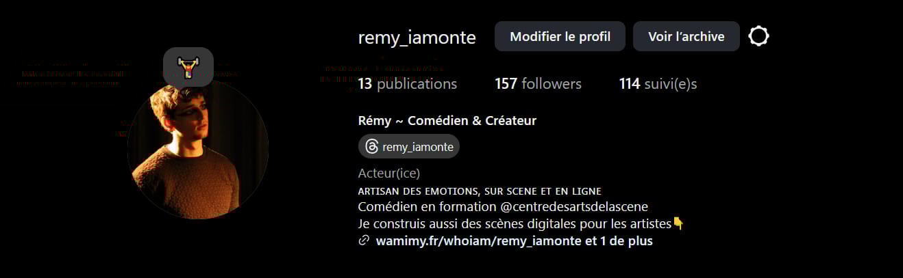 Image montrant comment modifier sa bio instagram