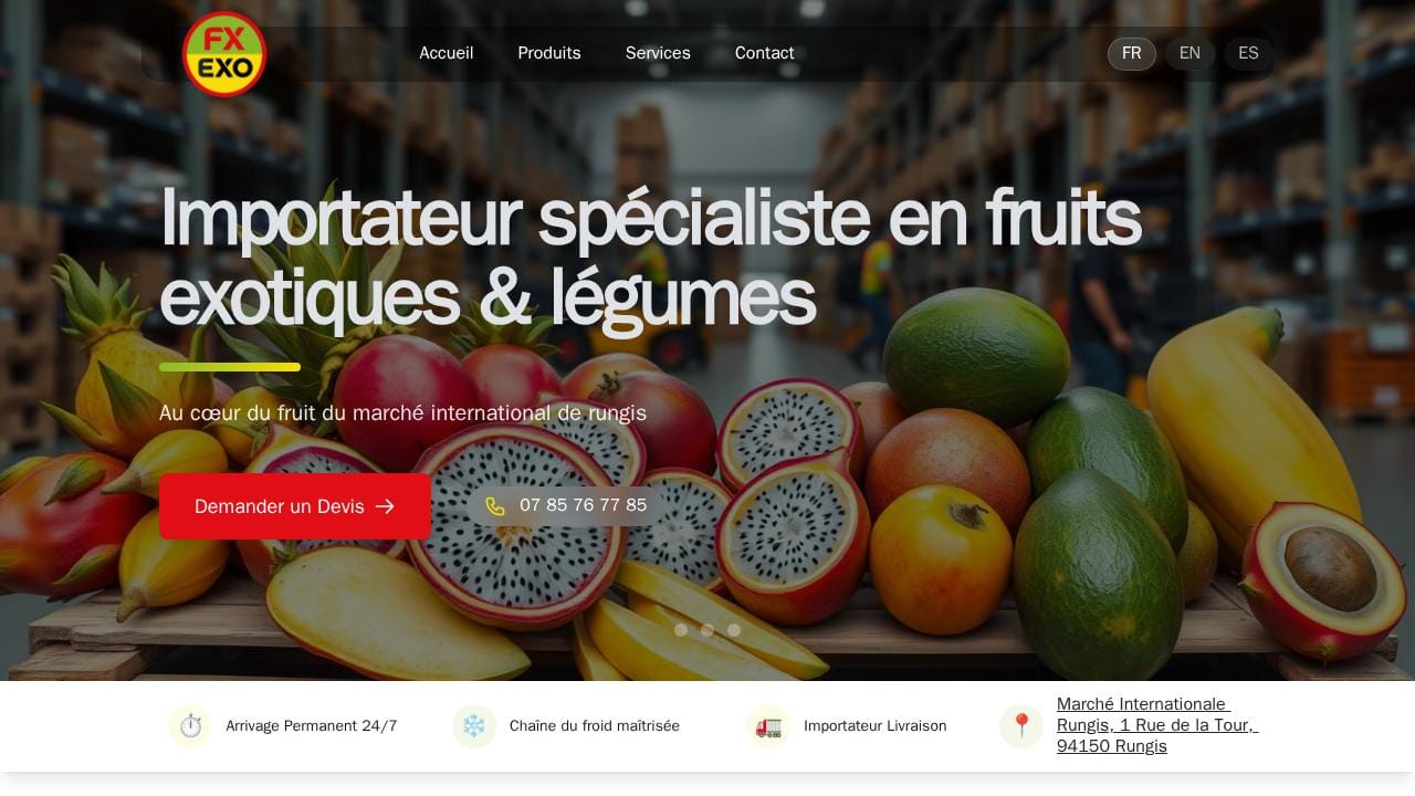 Aperçu du status de visibilité d'un de nos site Internet